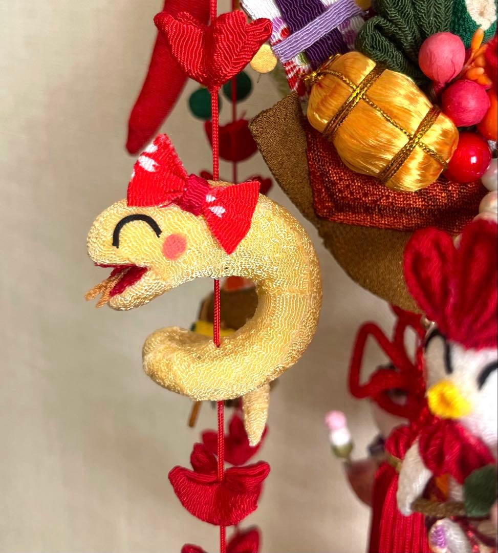 吊るし飾り (十二支) 木目込みまり(桜)