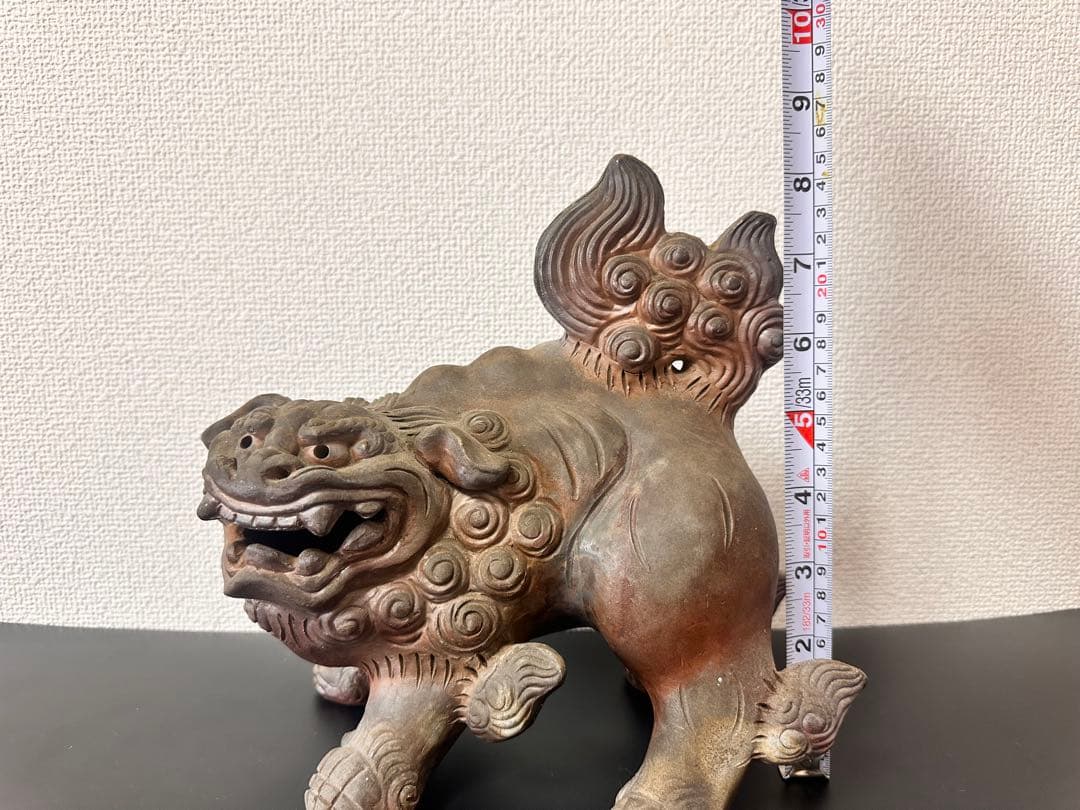 備前焼 唐獅子 置物 木南知加選 在刻銘 時代物 古美術 骨董品 縁起物 極上品