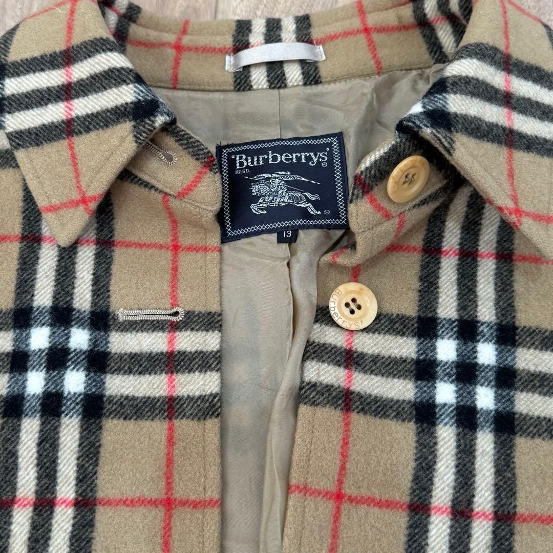 【極美品/激レア】Burberrysヴィンテージ 13号ノバチェックウールコート