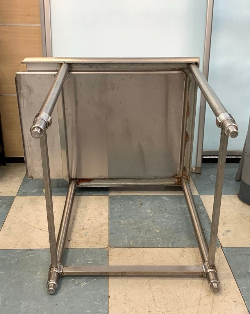 業務用ステンレス製クリーンテーブル ソイルドテーブル BG付 H93×80×69