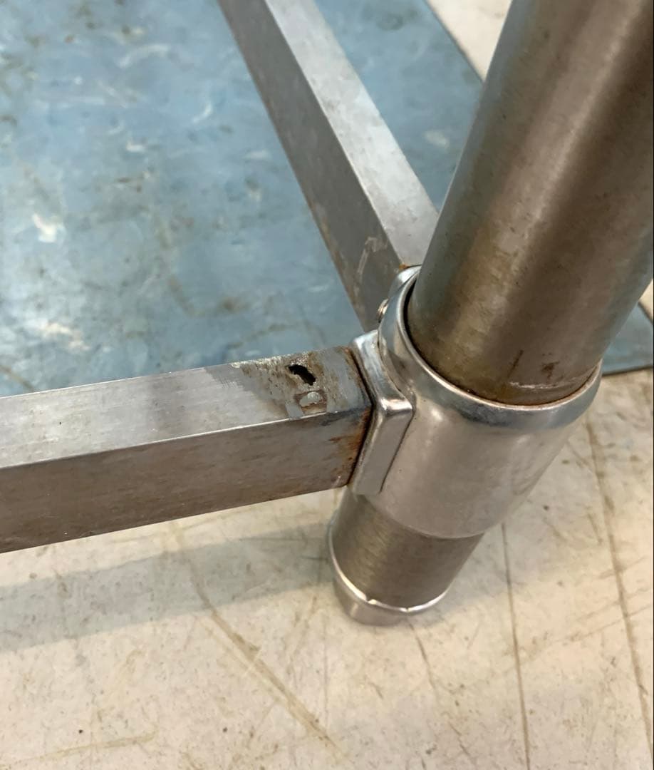 業務用ステンレス製クリーンテーブル ソイルドテーブル BG付 H93×80×69