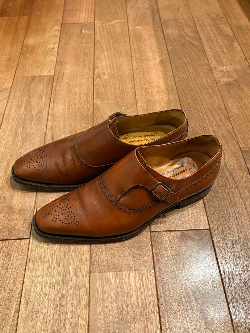 ジャランスリワヤ 革靴 メダリオン プレーントゥ ブラウン 25cm