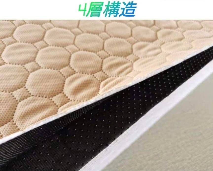 ベージュ　2枚 洗える ペットマット ペットシーツ トイレシート 防水 犬 猫