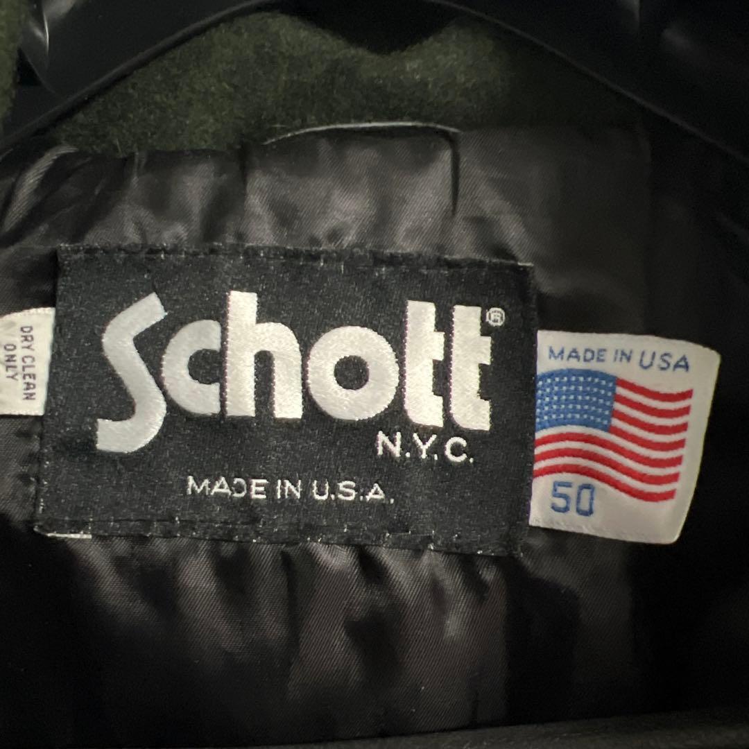 希少サイズ　美品　ショット　ダッフルコート　ビッグサイズ　5XLサイズ　 深緑色