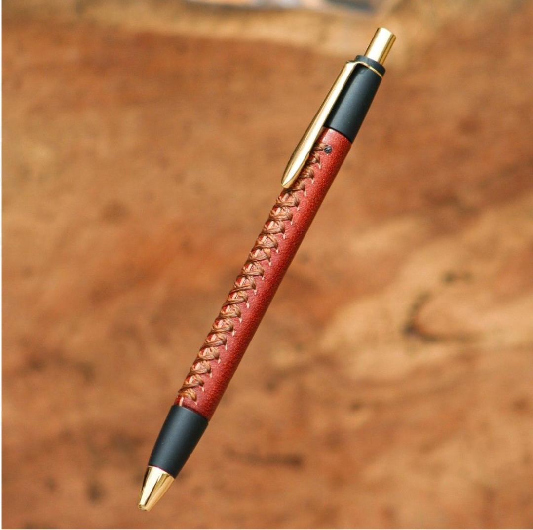 schicksa 革軸ペン【ヌメ革 ブラウン】シャープペン シックザール