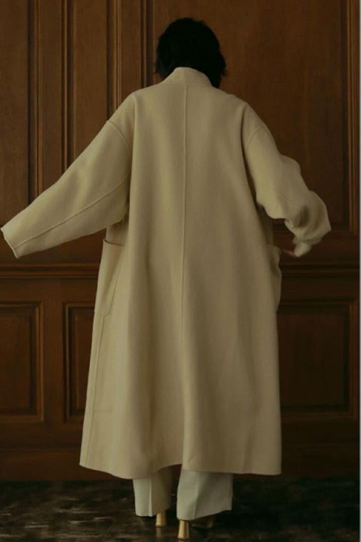 最終値下げetretokyo スタンドカラーリバーロングコート　新品未使用