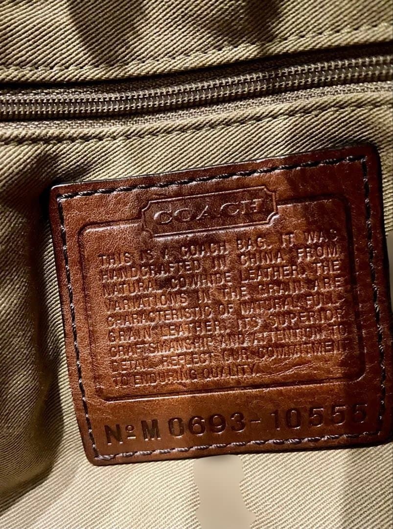 COACH オールドコーチ 10555 2WAY レザーバッグ ブラウン