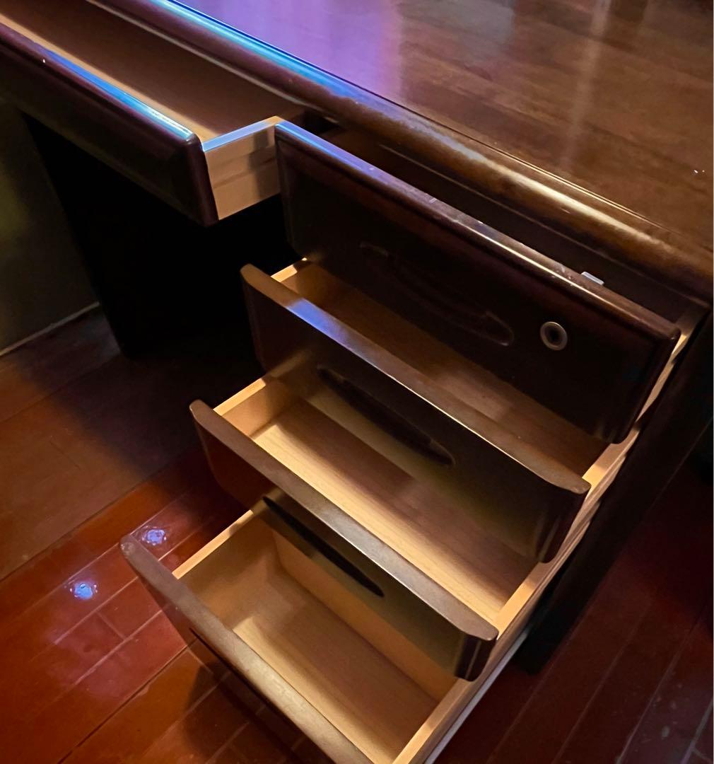 お値下げ ☆ 書斎デスク　木製　机　学習机　古家具　アンティーク