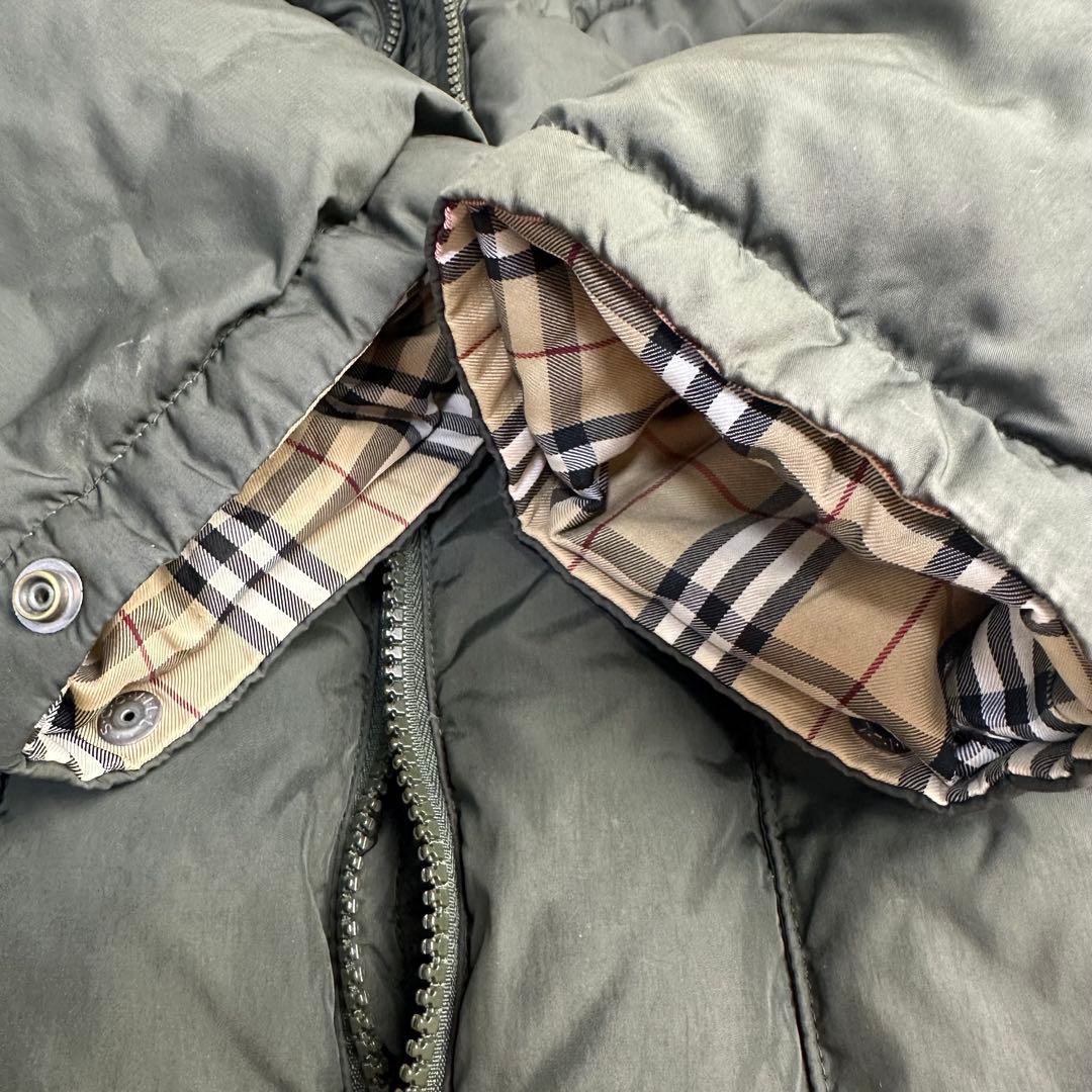 凪 様用美品 バーバリー オリーブグリーン ダウンジャケット ノバチェック柄
