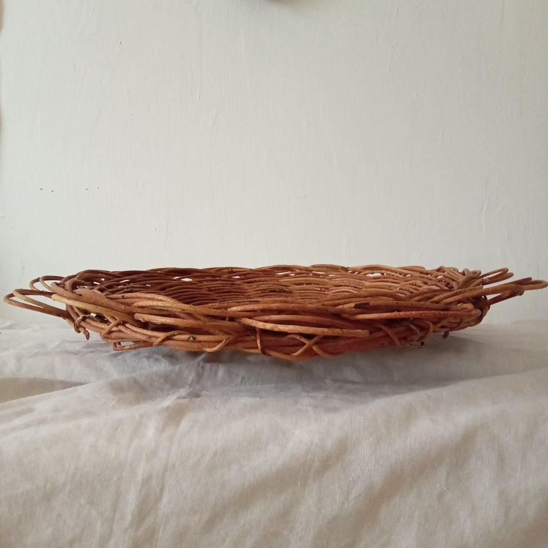 No.at2＊あけびの大きな円形トレー＊あけびかご＊