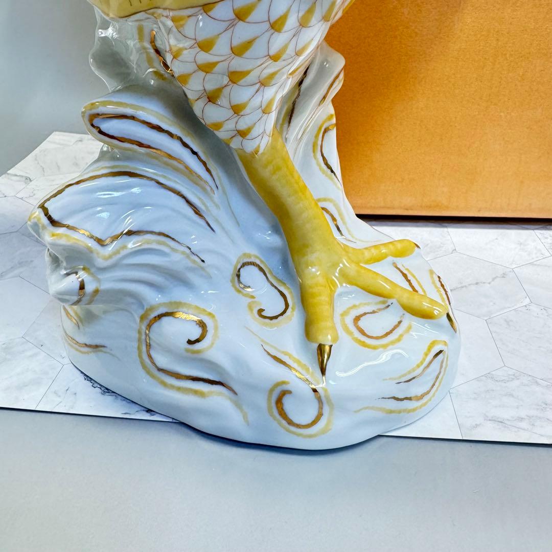 DA1301 ヘレンド　herend 鶏　ニワトリ　鳥　置物　陶器