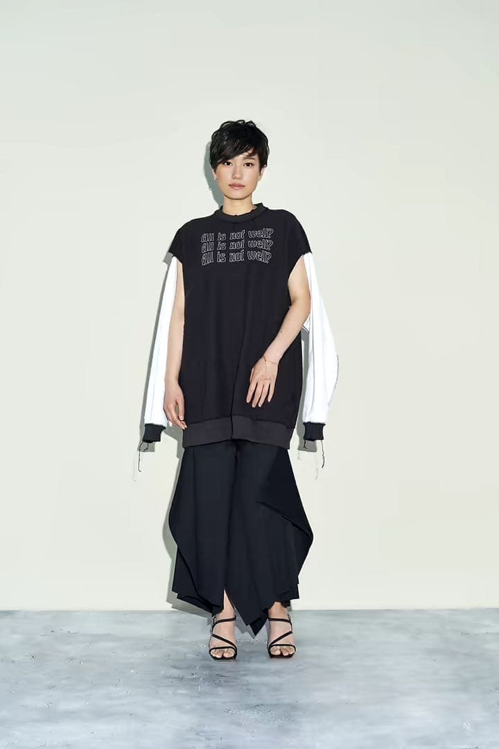 【完売】kotohayokozawa リバーシブルロングスウェット ホワイト