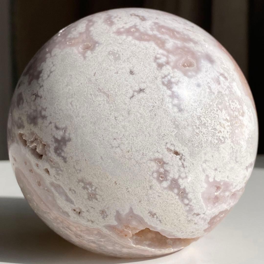 【 天然石 ピンクアメジスト キュート フェイス 丸ちゃん 約847g 置物 】