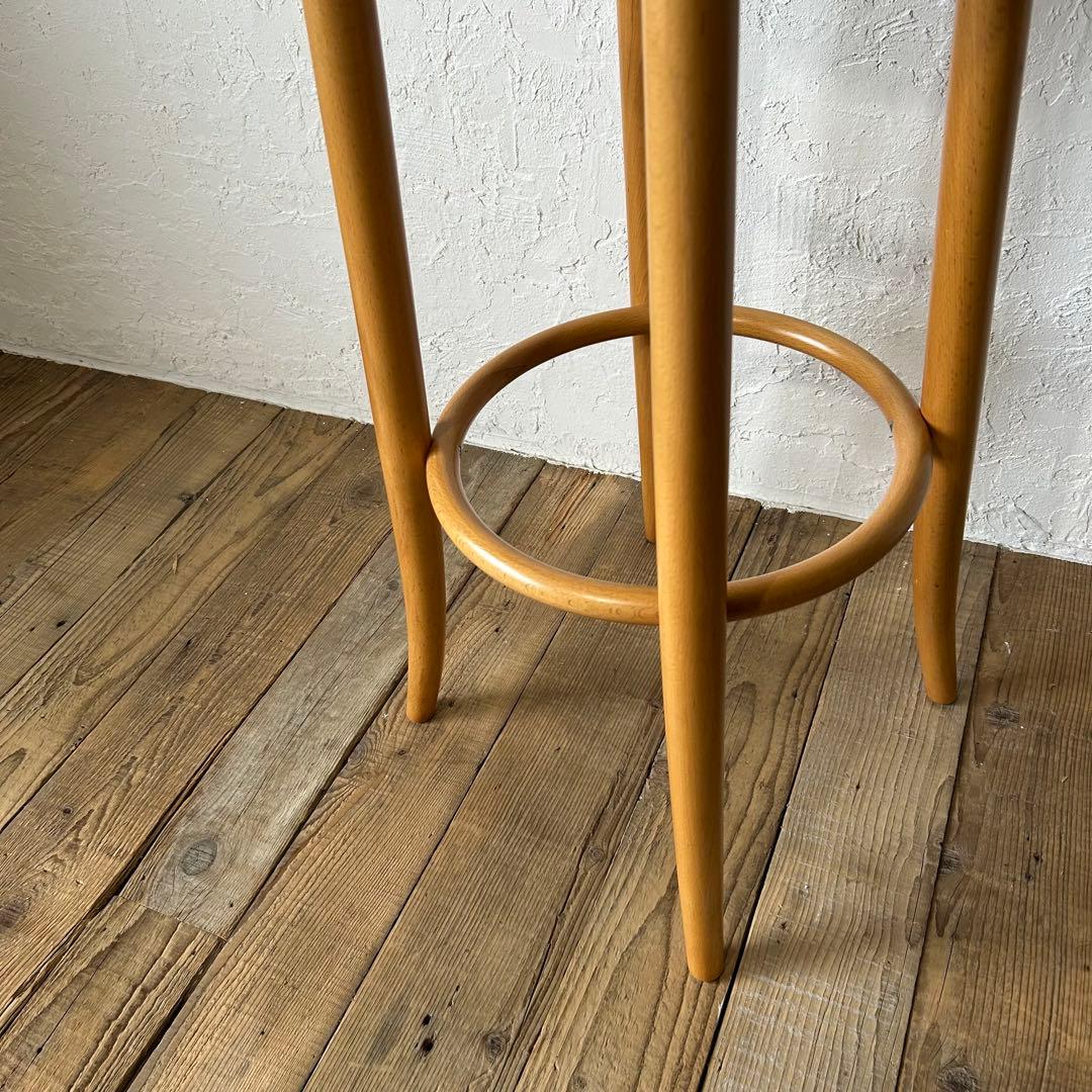 【再塗装・美品】秋田木工 スツール ラタン