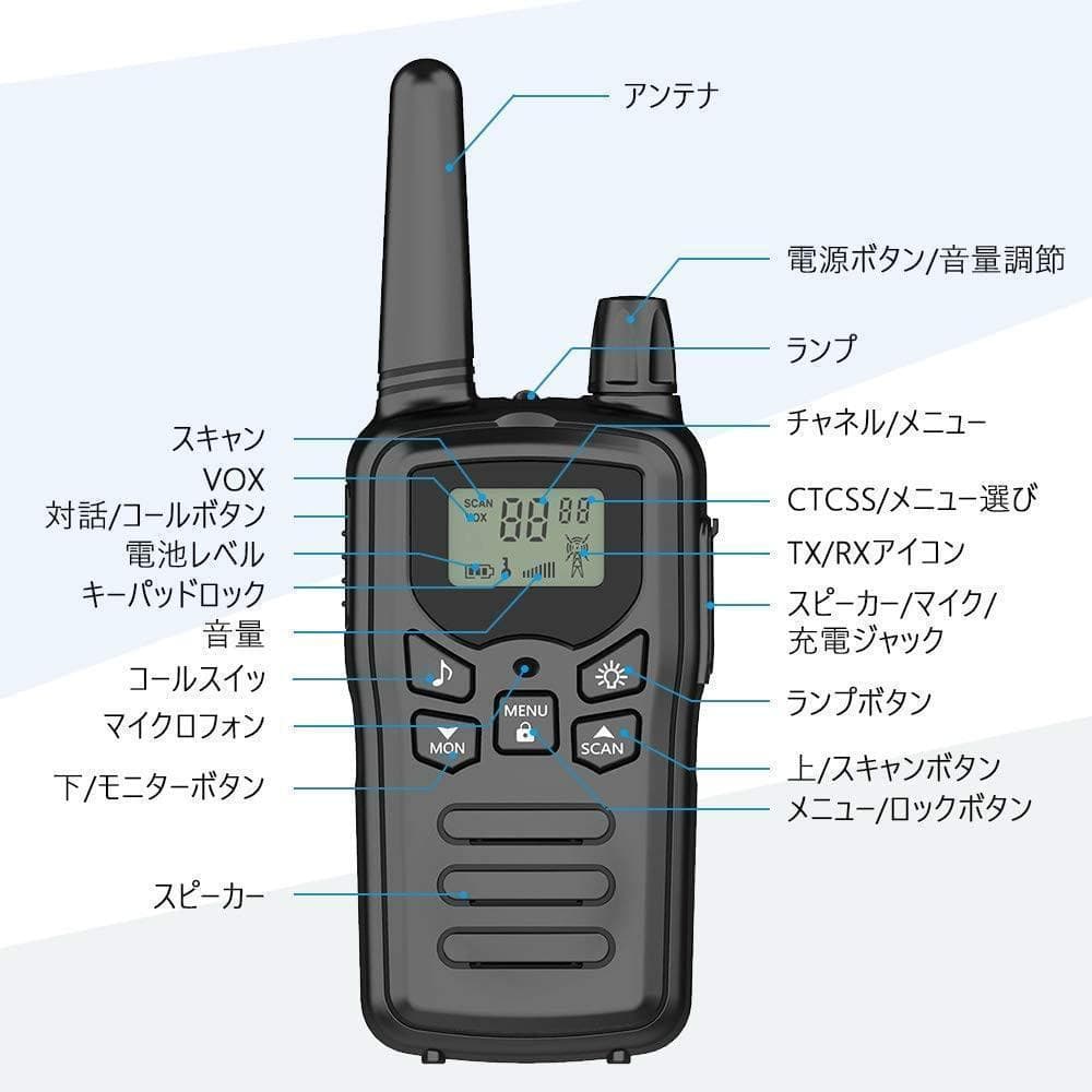 【M2789-130-100】インカム 特定小電力 トランシーバー 4台セット