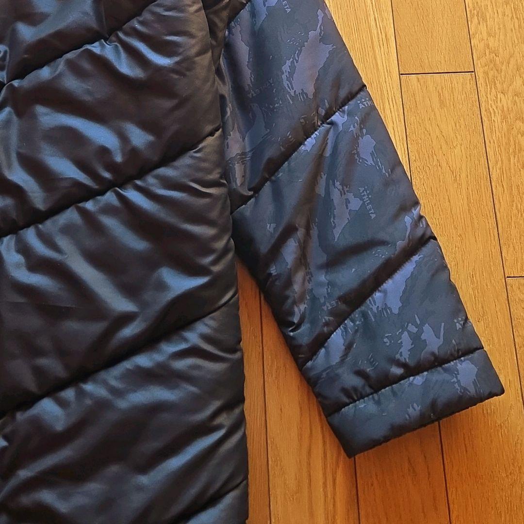 ATHLETA アスレタ ロングベンチコート サッカー 中綿 カモフラ 黒 XL