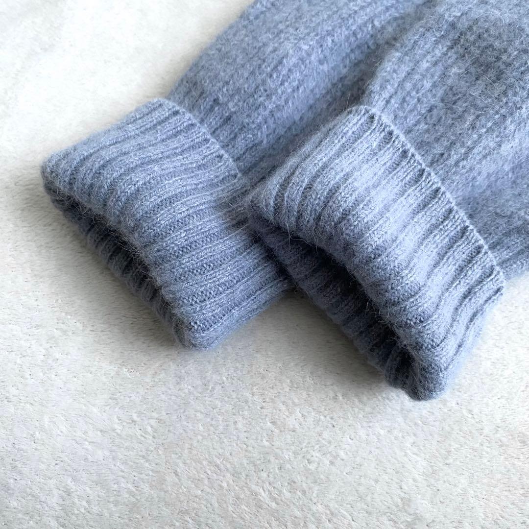 【美品✨】Whim Gazette ラクーン100% furニット畦カーディガン