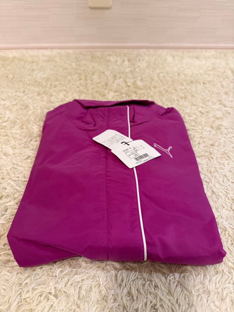 新品未使用PUMA レディース レインスーツ Oサイズ パープルセット