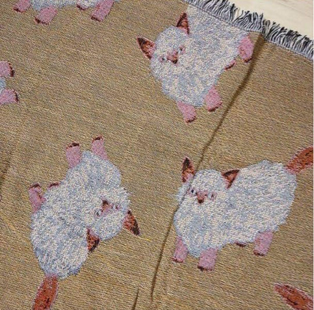 松尾ミユキ　スローケット　ラグ　153×130cm　chad　猫　ねこ　ネコ