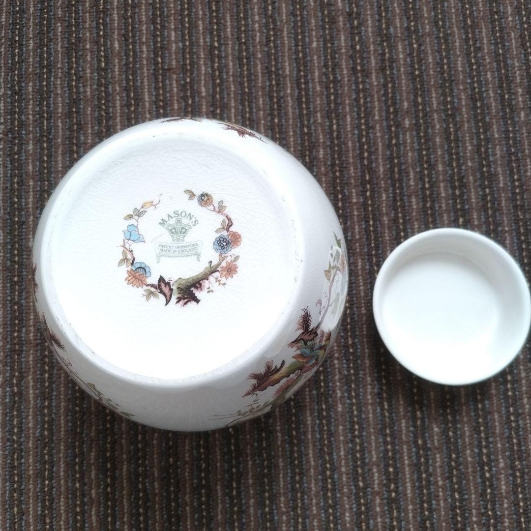 メイソンズ　花鳥文様　大型ティーキャニスター／クッキージャー