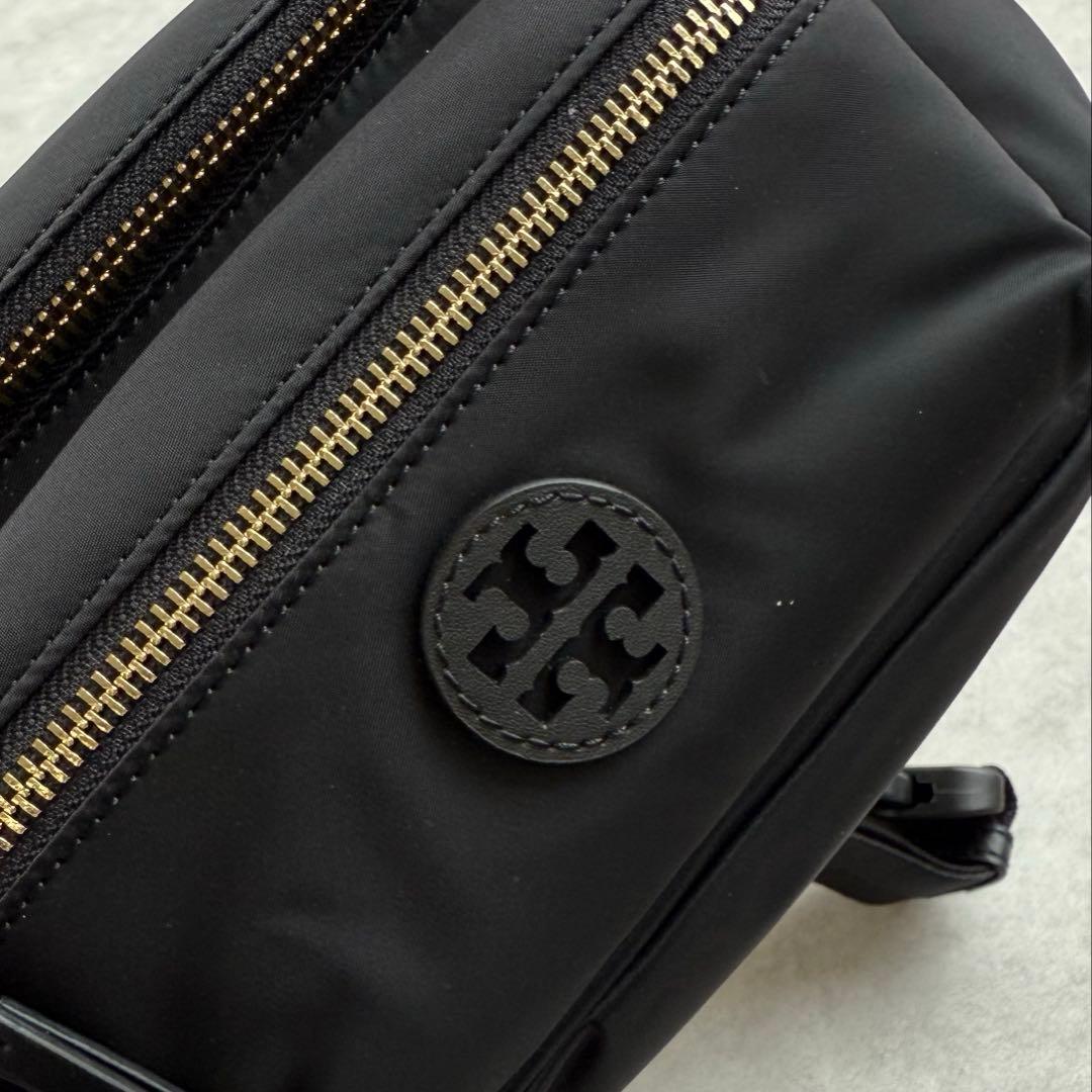 トリーバーチ ボディーバッグ ウエストバッグ ロゴ 黒 ウエストポーチ