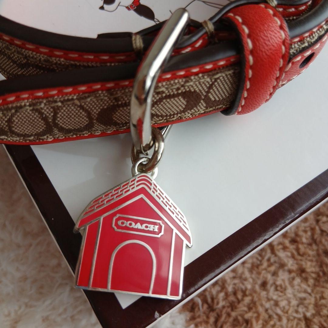 新品　未使用　COACH　コーチ　犬　シグネチャー　首輪　レア　XS　小型犬