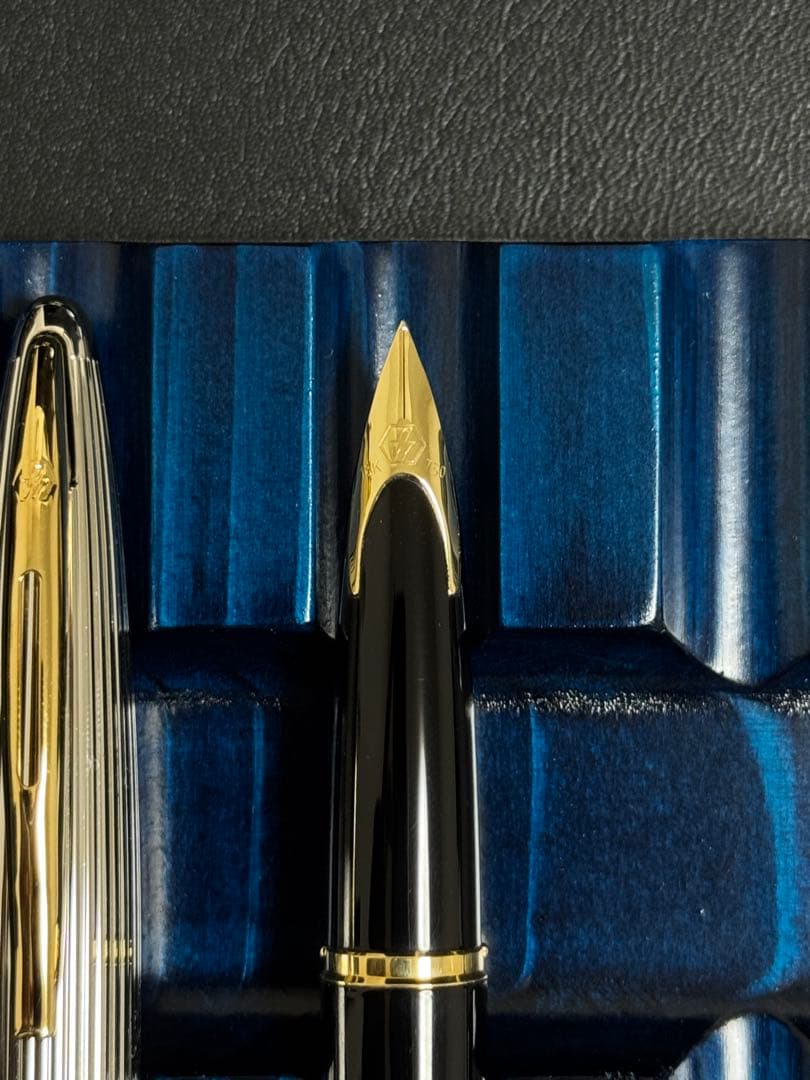 ウォーターマン カレン・デラックス ブラック&シルバーGT 万年筆 F(細字)