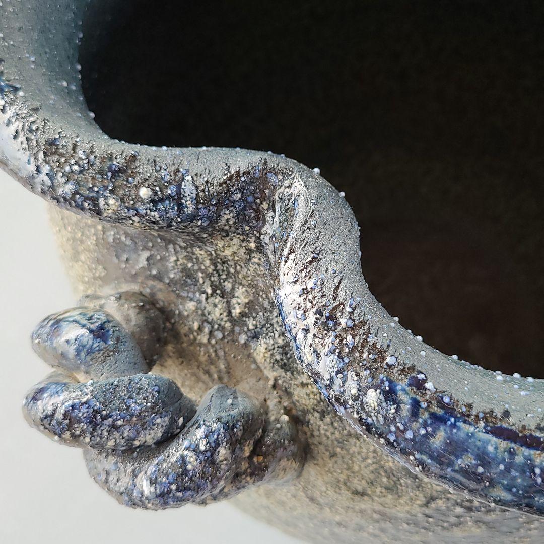 信楽焼 傘立て 青古信楽耳付 高さ４４cm