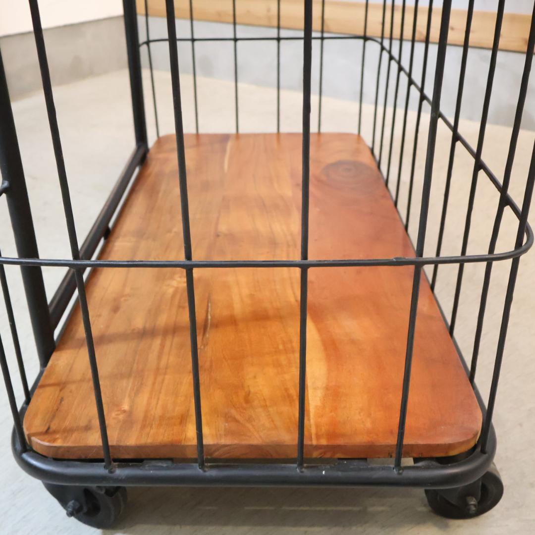 SPICE OF LIFE 3段ワイドワゴンラック オープンシェルフ 工業系