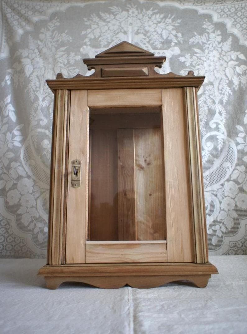 フランスアンティーク　飾り棚　キャビネット　ガラスケース　PARIS