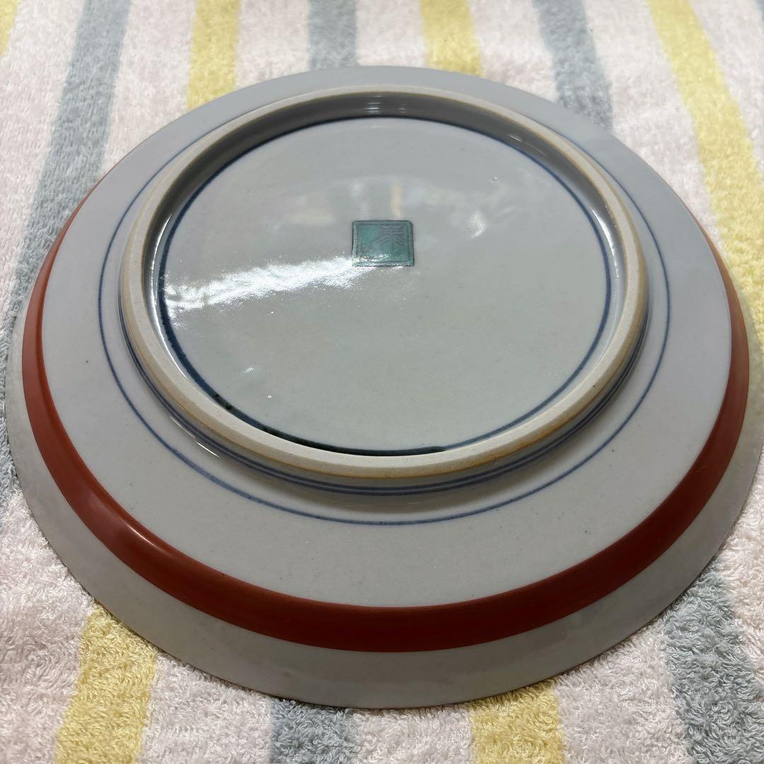 九谷焼　武腰秦山　手書き絵　色絵葡萄図　8.5号飾皿　飾皿