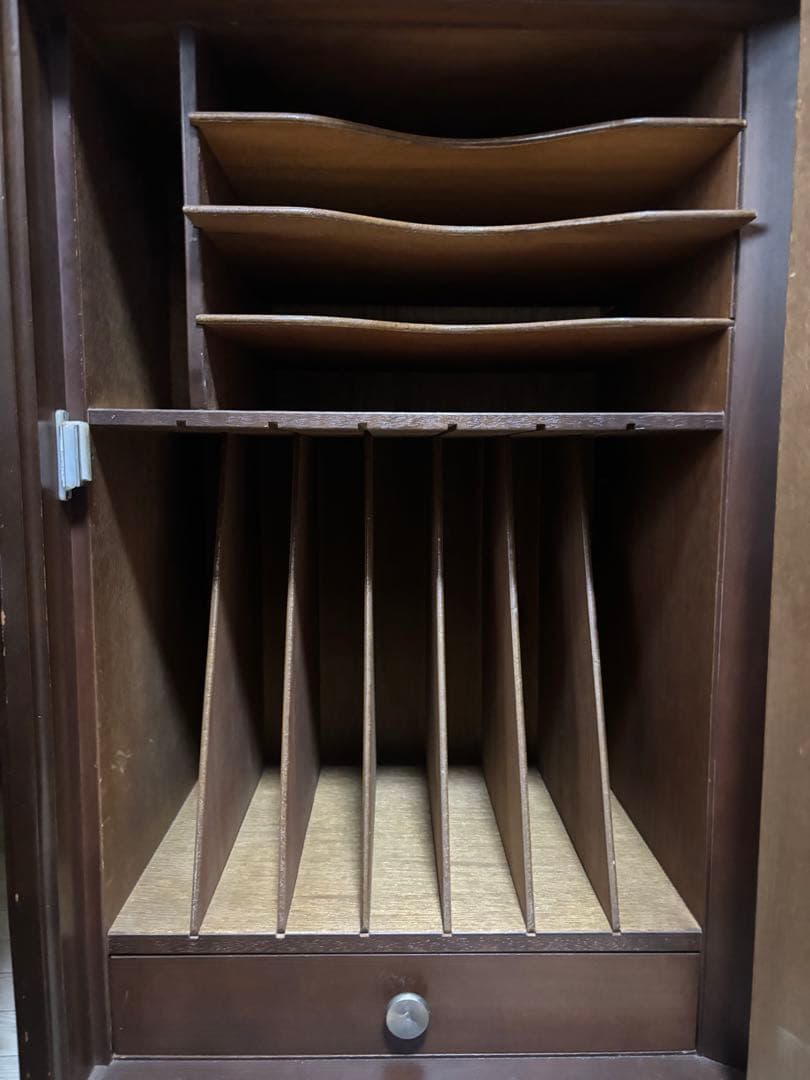 レコード　キャビネット　木目　蓄音機　棚　SP 和家具　四つ脚　50‘s