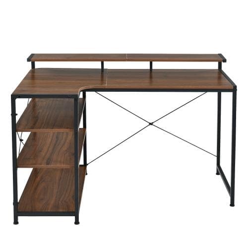 オフィスチェア+パソコンデスク セット】【人気商品改良タイプ】【ブラウン】パソコ