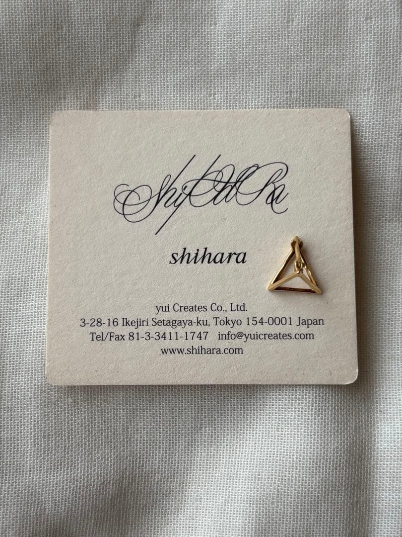 Shihara シハラ トライアングルピアス 10 k18