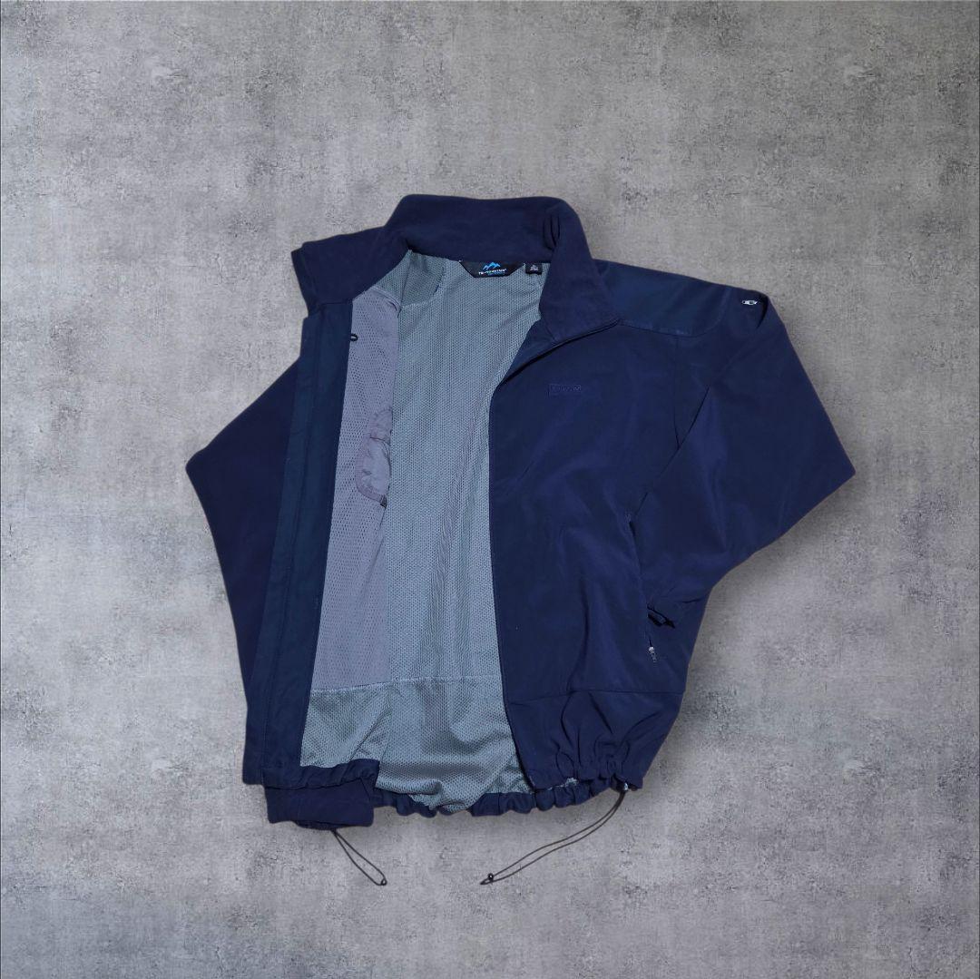 希少Tri-MountainソフトシェルジャケットSeaway企業ネイビードロコ