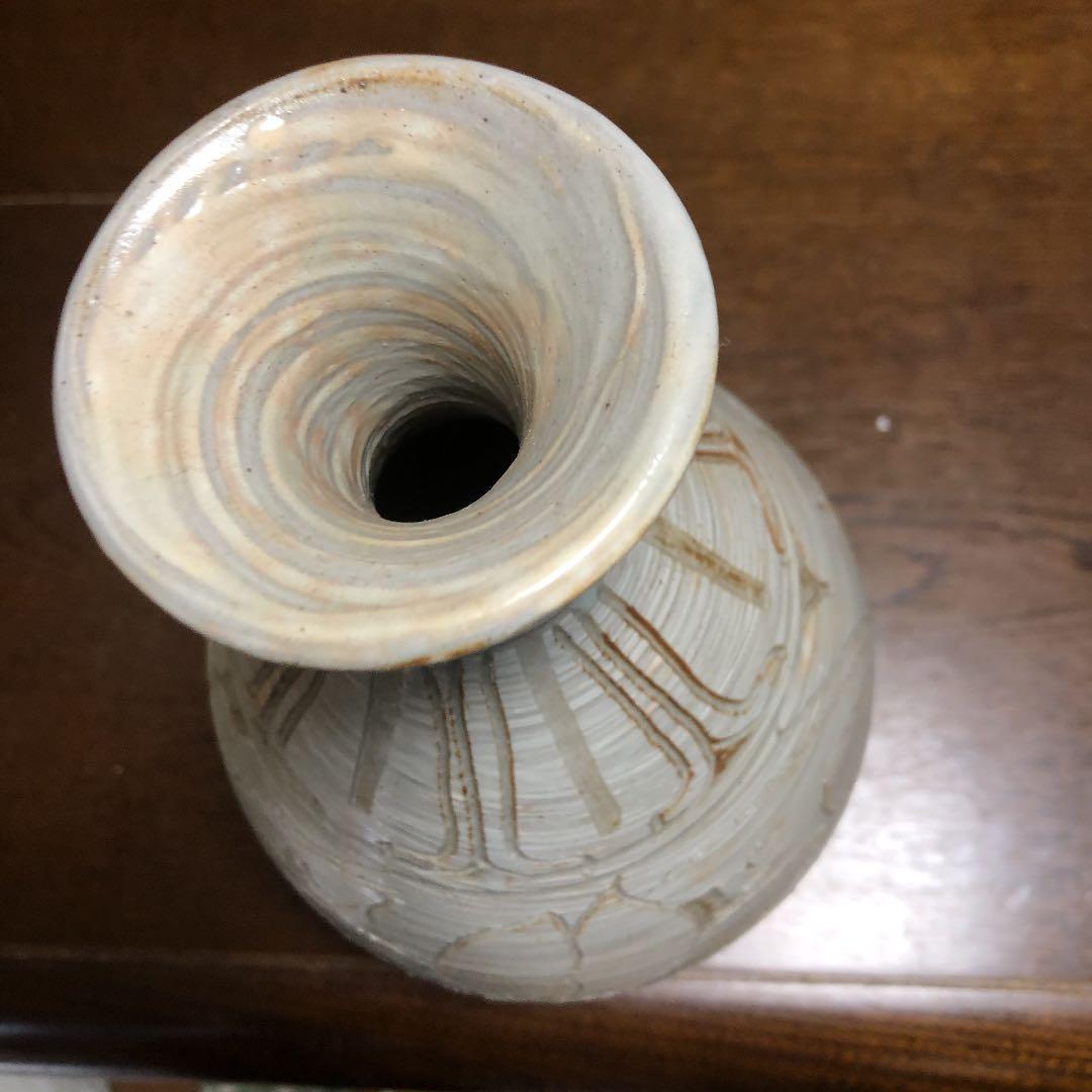 粉青沙器牡丹文瓶李朝写し