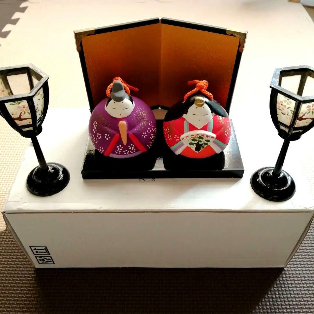 お値下げ美品豪勝作 親王飾り雛人形セット 陶器製