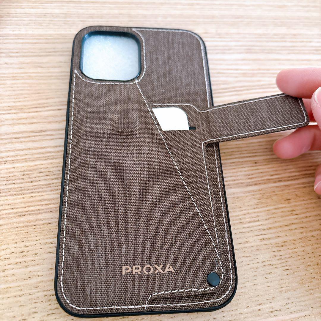 iPhone 12 PRO MAX 6.7 inch ケース 茶色 スタンド