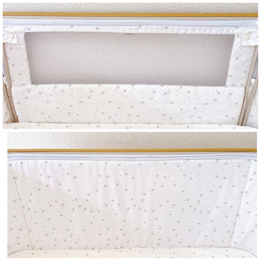 【美品】HZDMJ ベビーベッド　折りたたみ 添い寝 新生児用　コンパクト　蚊帳