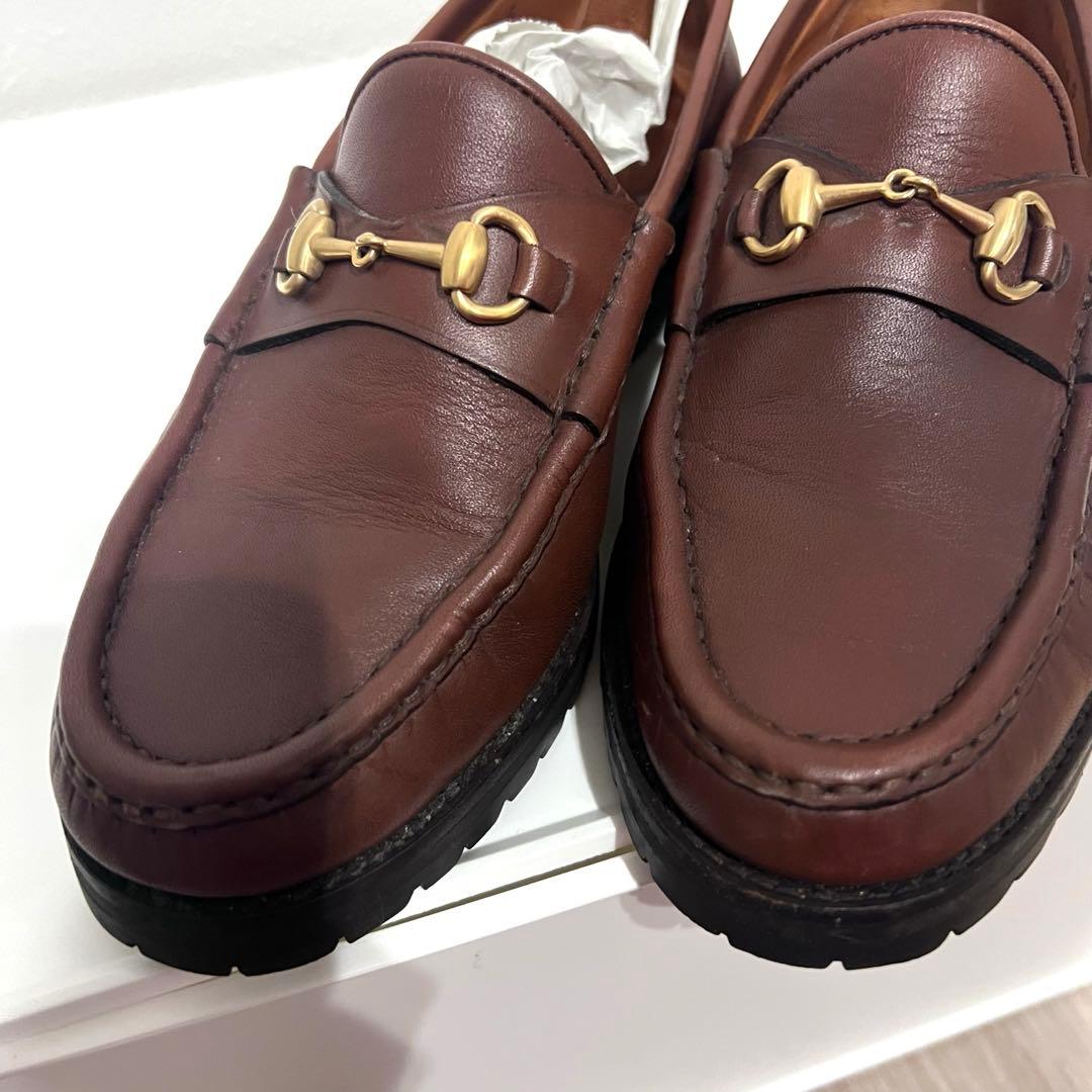 美品✨GUCCI ホースビットローファー 35 1/2 茶