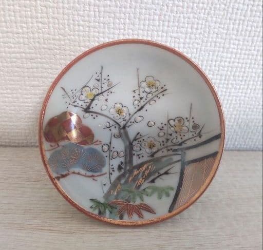 お値下げしました、九谷　春画　三つ組　盃