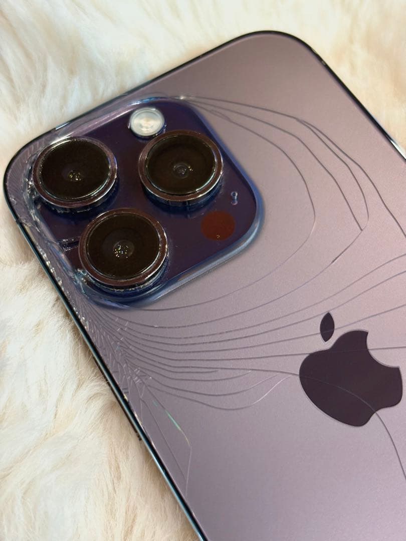 【液晶画面割れなし】iPhone14 Pro ディープパープル　256GB