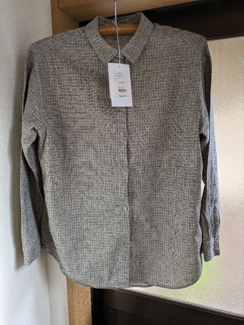 2025年 evam evaコットンリネン　チェックシャツ　30,800円