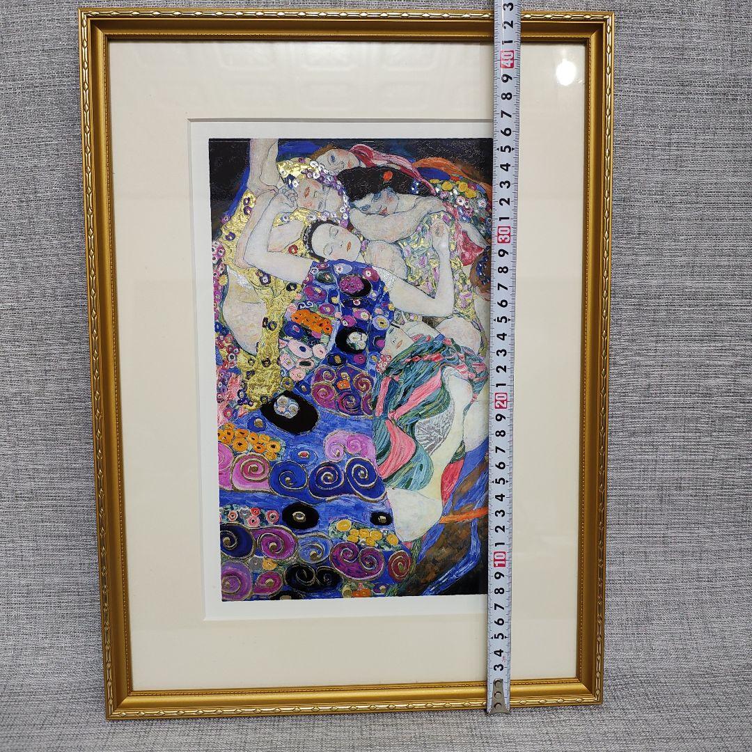 グスタフ クリムト 乙女たち 極美品 インテリアアート 額装 ミクストメディア）