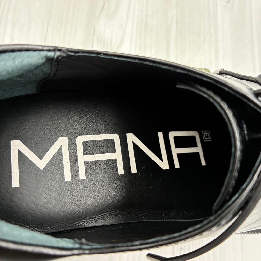 定番✨MANA✨厚底レースアップシューズ 24.5㎝ ブラック
