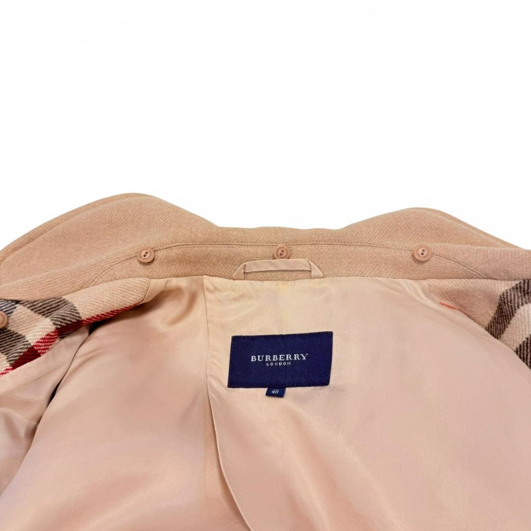 BURBERRY LONDON カシミヤ ウール キャメル メガチェック L