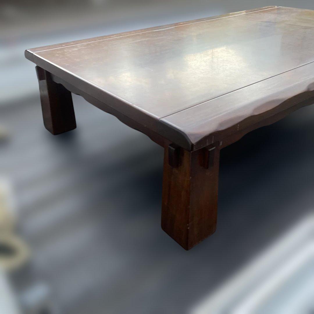 ダークブラウン 木製座卓 シンプルデザイン