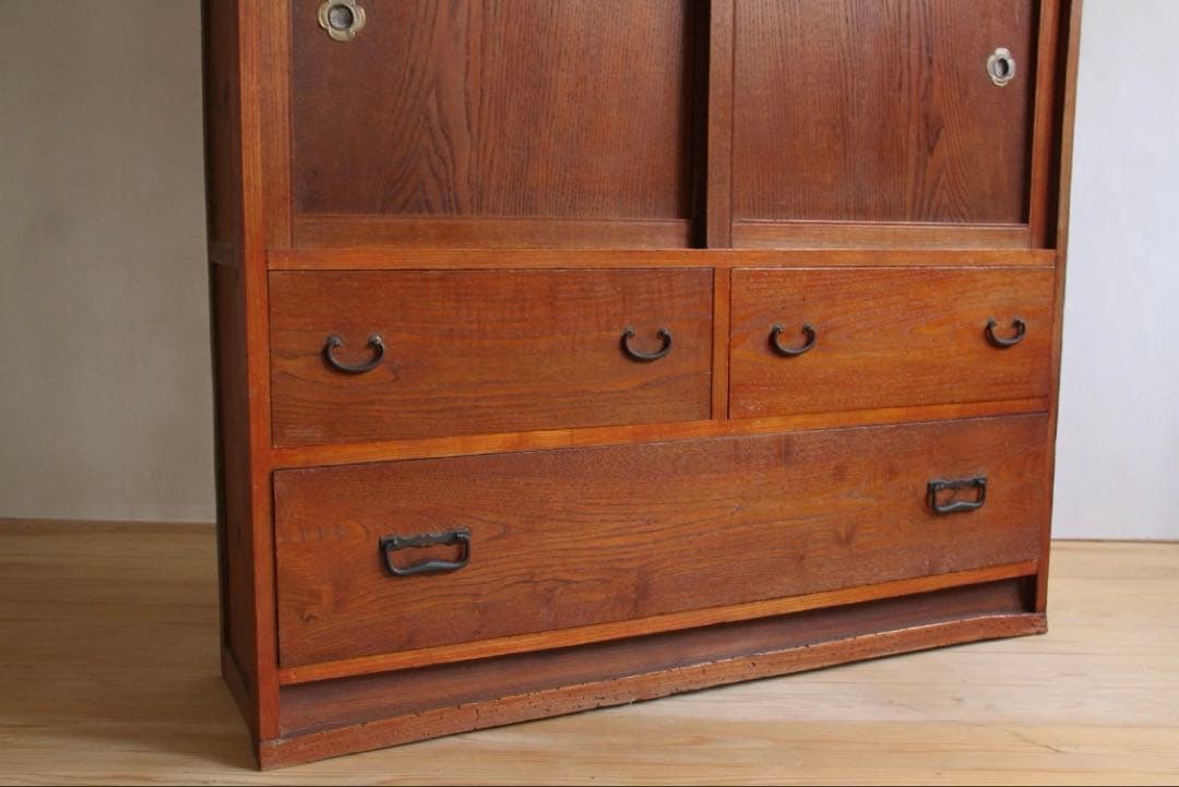 収納棚　食器棚　木製　古道具　古家具　和家具　ビンテージ　アンティーク　レトロ