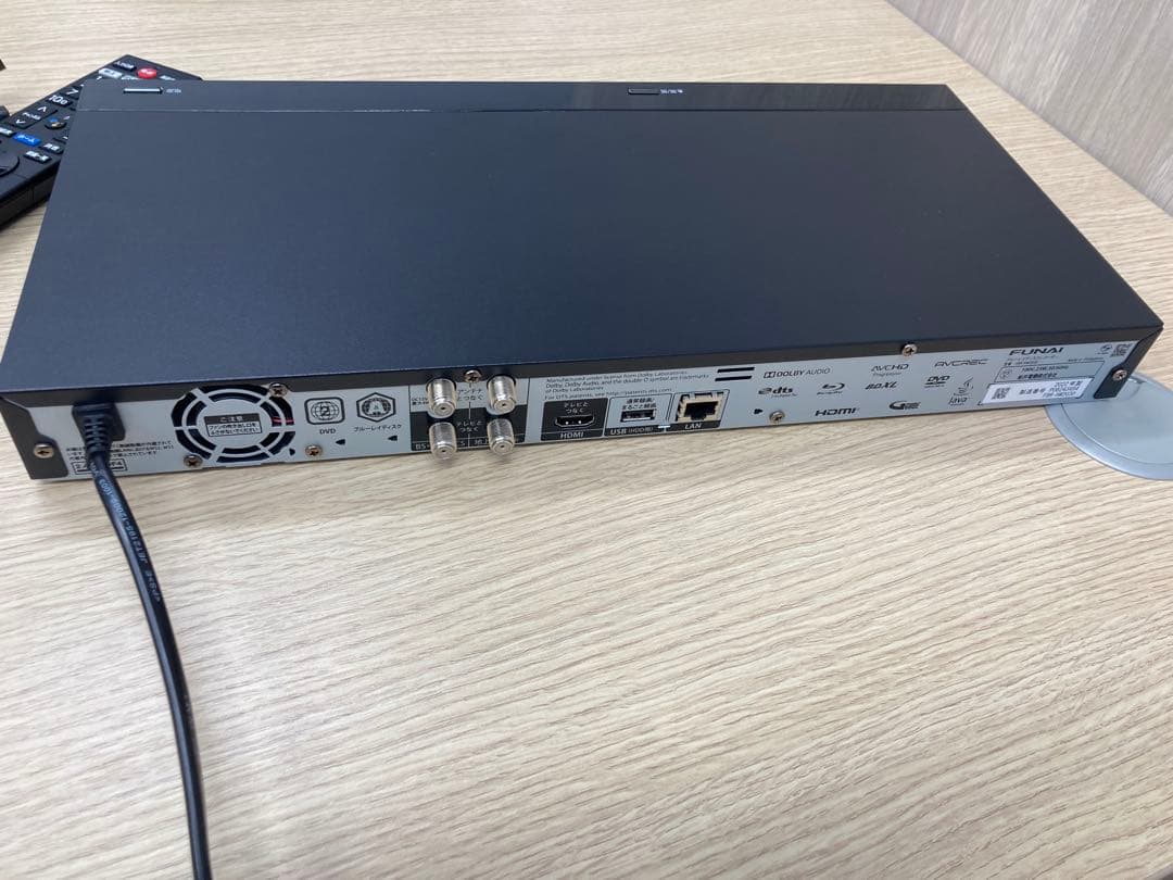 美品！フナイ FBR-HW2030 ブルーレイレコーダー　リモコン付き