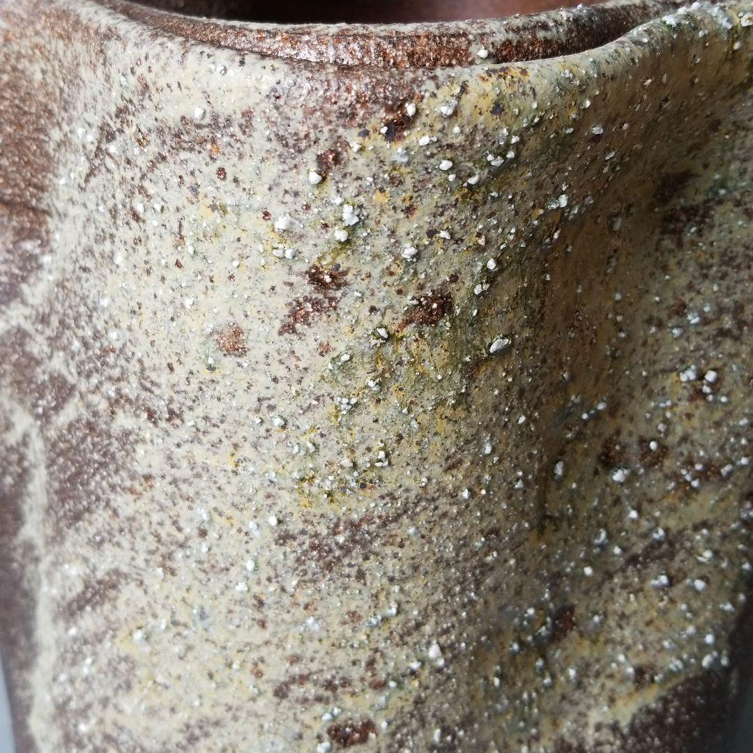 信楽焼 傘立て 古窯変たたき 高さ４４cm